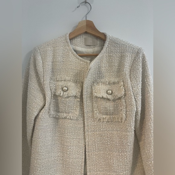 Basic Ivory Tweed Jacket - Picture 10 of 14
